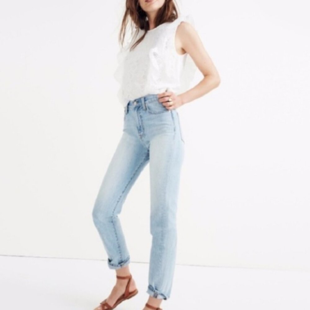 Madewell 'The Perfect Summer Jean' Sz 28 High Rise Tapered Leg C2819